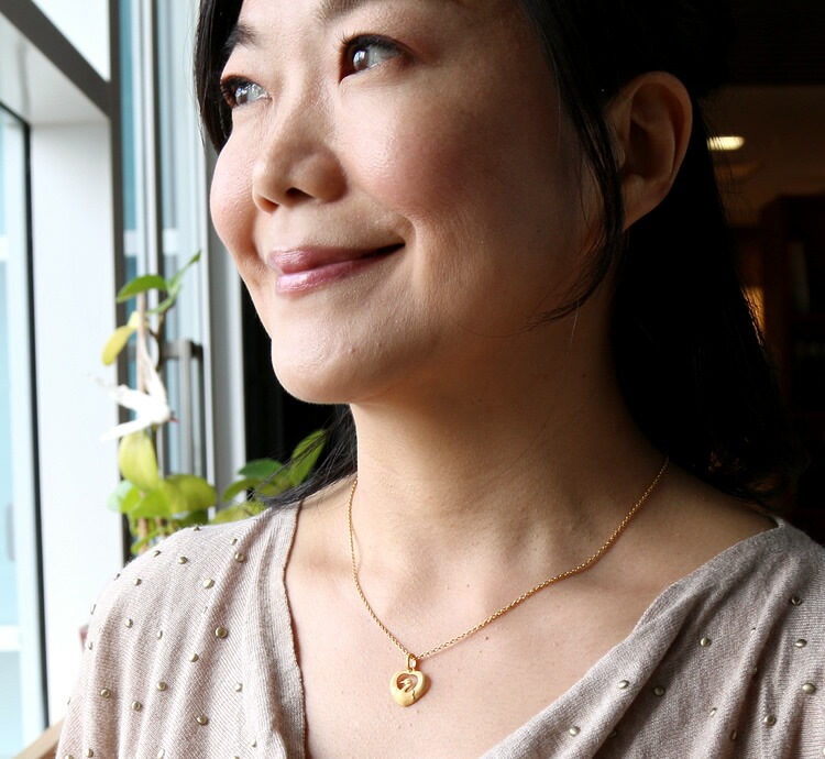 【18K】ヴィンテージゴールドネックレス 鶴デザイン ゴールド×レジン 40cm ネックレス 10K ゴールド ダイヤモンド 折り鶴 折り紙 pe2235 10金 和