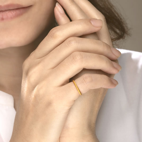 ツイストライン 純金ピンキーリング｜レディース,リング商品｜PRIMA