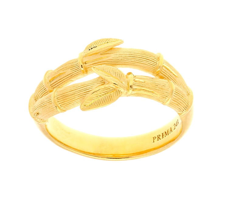 バンブーモチーフ 純金リング