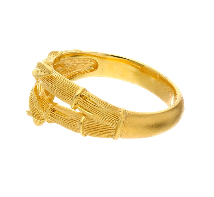 バンブーモチーフ 純金リング