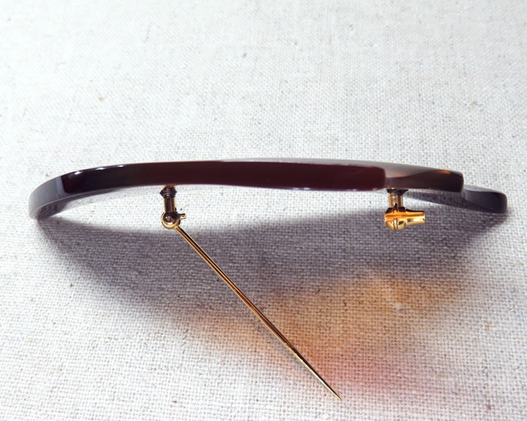 本べっ甲 ３色ブローチ (長崎のべっ甲細工) 