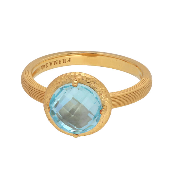 スイスブルートパーズ 2.4ct 純金リング