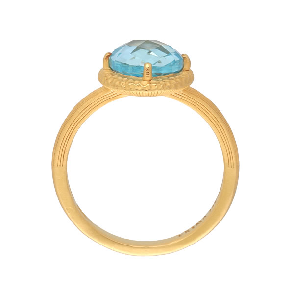 スイスブルートパーズ 2.4ct 純金リング