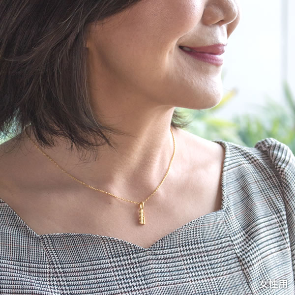 ダイヤカット 純金ペアペンダント（SV925チェーン付き）