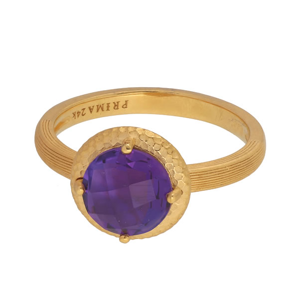 アメジスト 1.8ct 純金リング