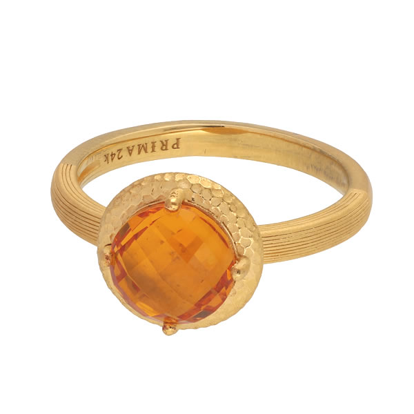 シトリン 1.8ct 純金リング