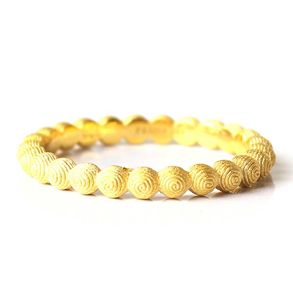 パール状モチーフ 純金リング