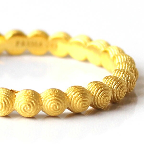 パール状モチーフ 純金リング