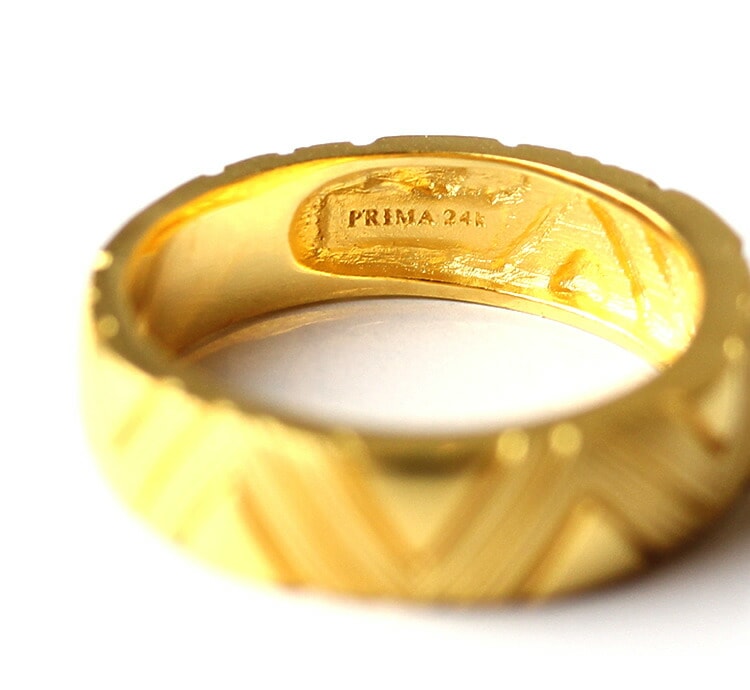 幾何学模様 純金リング｜レディース,リング商品｜PRIMA GOLD