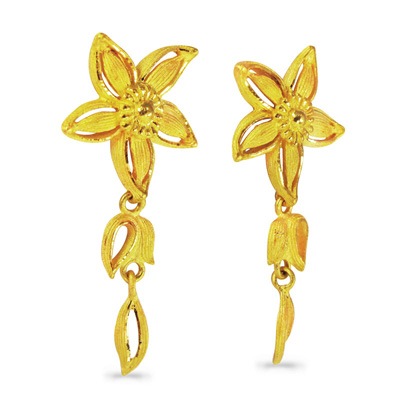 スターフラワー 純金ピアス