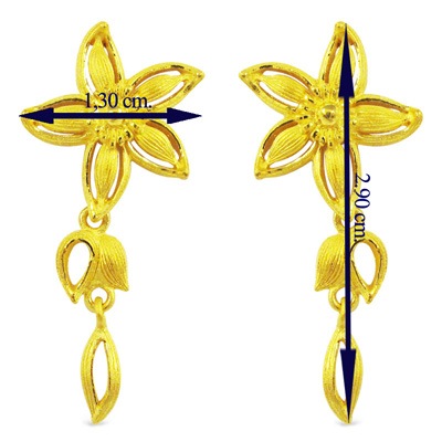 スターフラワー 純金ピアス