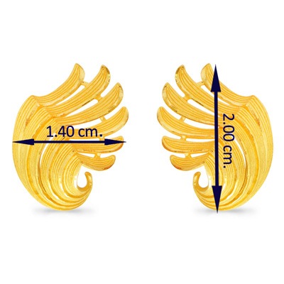天使の翼モチーフ 純金ピアス