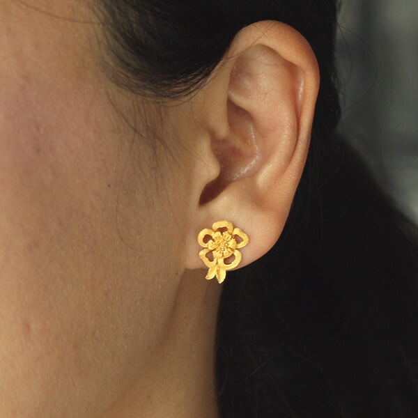 ブライド・ローズ 純金ピアス