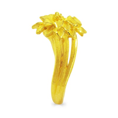 大輪の花 純金リング