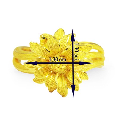 大輪の花 純金リング