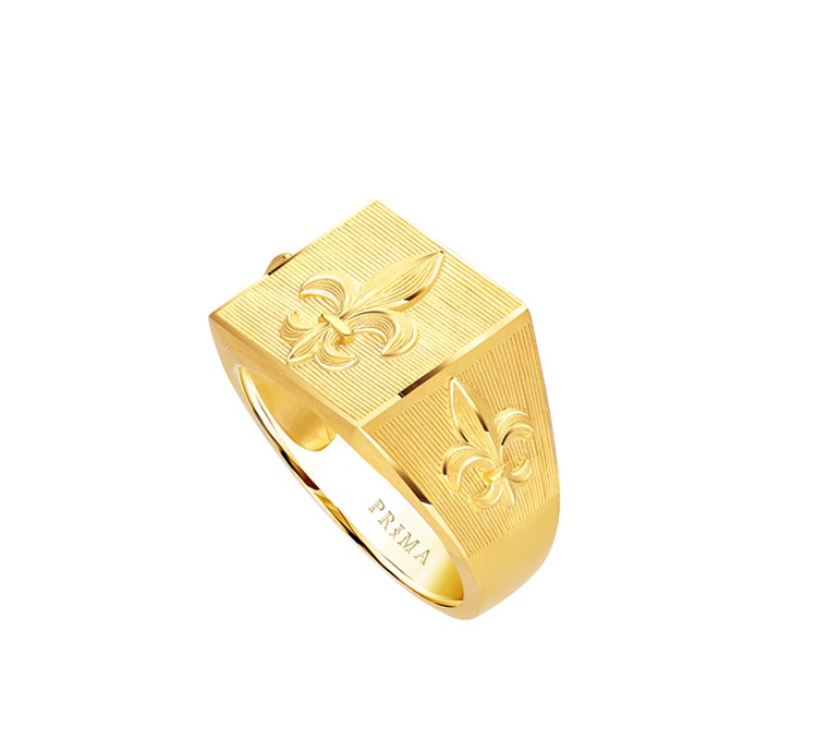 メンズ＞ユリの勲章 純金印台リング｜メンズ,リング商品｜PRIMA GOLD