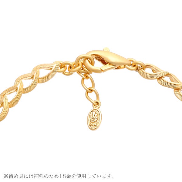 しずくのようなリーフモチーフ 純金ブレスレット