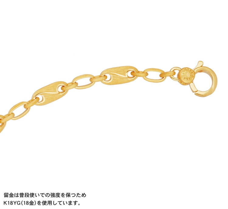 <メンズ>デザイン 純金ネックレス(長40.5~60cm)