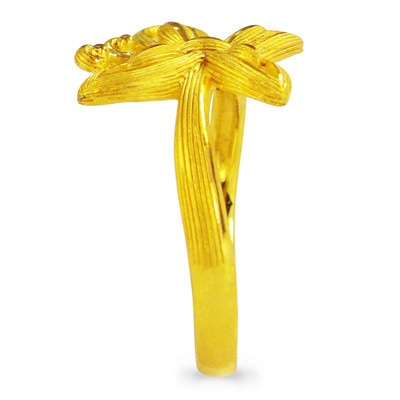 バタフライ 純金リング