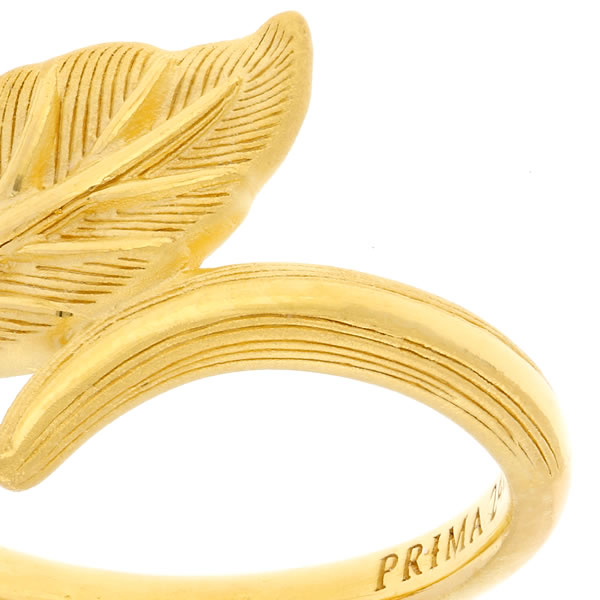 24K 純金 PRIMAGOLDプリマゴールド ピンキーリング リーフ 5号