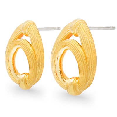 2重サークルモチーフ 純金ピアス