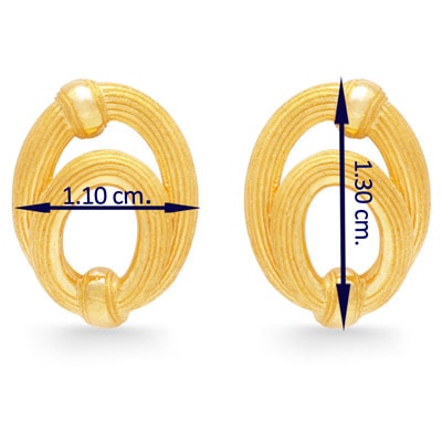 2重サークルモチーフ 純金ピアス
