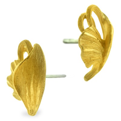 エルクホーンシダ 純金ピアス