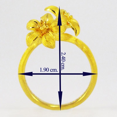 ジャスミンの花 純金リング