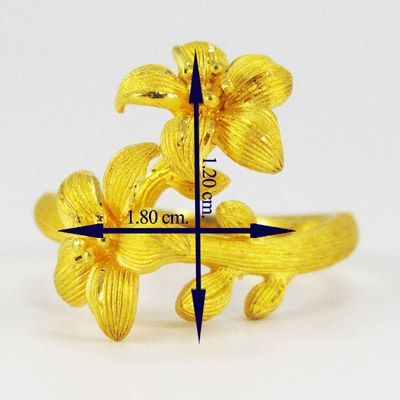 ジャスミンの花 純金リング