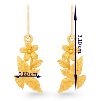 鳩モチーフ 純金ピアス