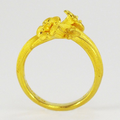 ジャスミンの花 純金リング