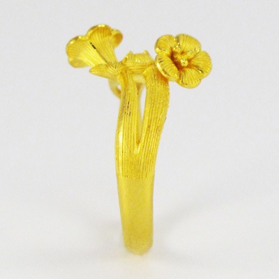 ジャスミンの花 純金リング