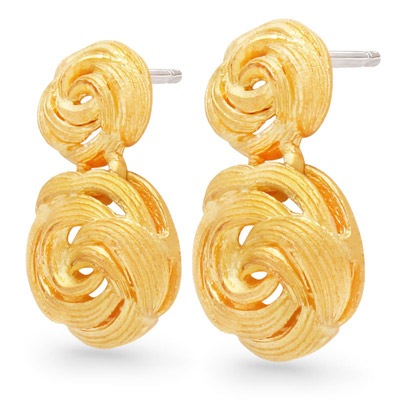 バラモチーフ 純金ピアス