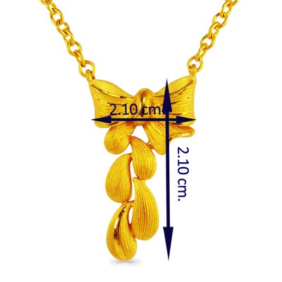 エレガンスなリボン 純金ネックレスペンダント