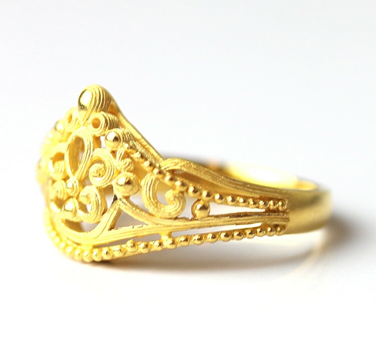 クラウンモチーフ 純金リング｜レディース,リング商品｜PRIMA GOLD