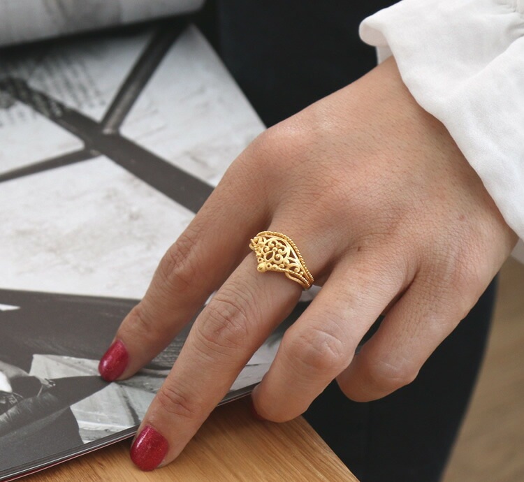 クラウンモチーフ 純金リング｜レディース,リング商品｜PRIMA GOLD