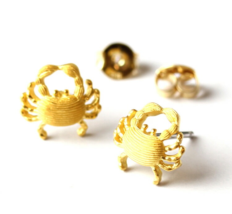 カニモチーフ(蟹) 純金ピアス｜レディース,ピアス/イヤリング商品