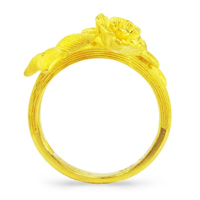 フラワー 純金リング