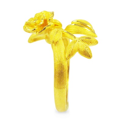 フラワー 純金リング