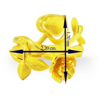 フラワー 純金リング