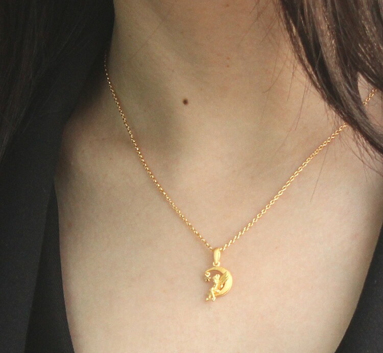 小さな妖精の恋物語 純金ペンダント