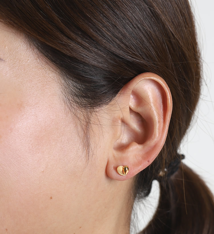 ミニハートコレクション 純金ピアス