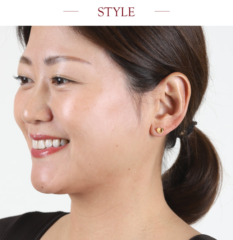 ミニハートコレクション 純金ピアス