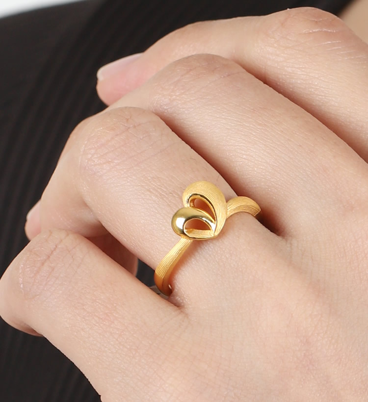 ミニハートコレクション 純金リング