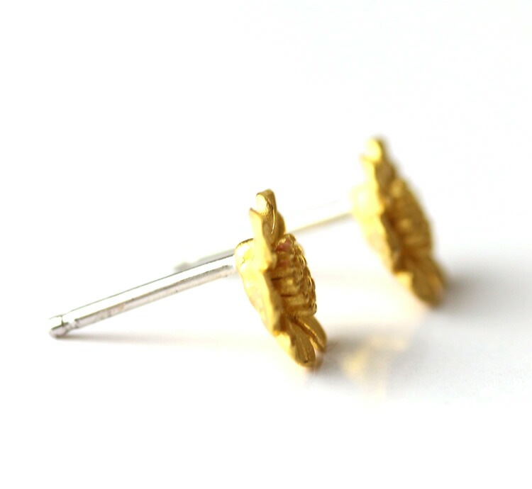 大輪の花フラワー 純金ピアス