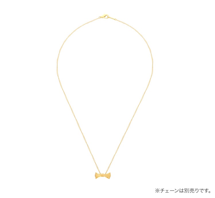 りぼんモチーフ 純金ペンダント