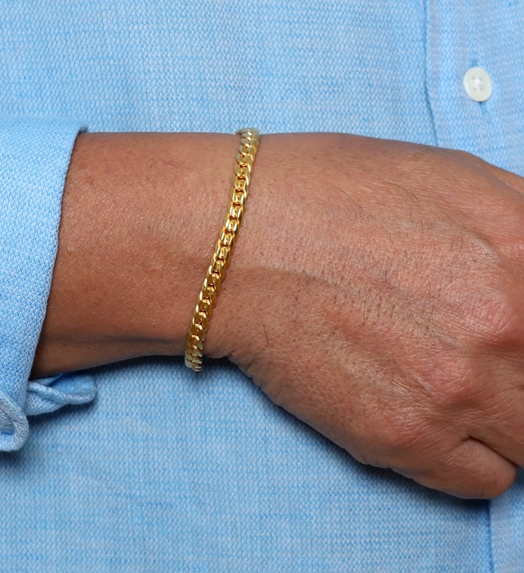 メンズ＞純金ブレスレット 喜平6面カット(長20cm)｜メンズ