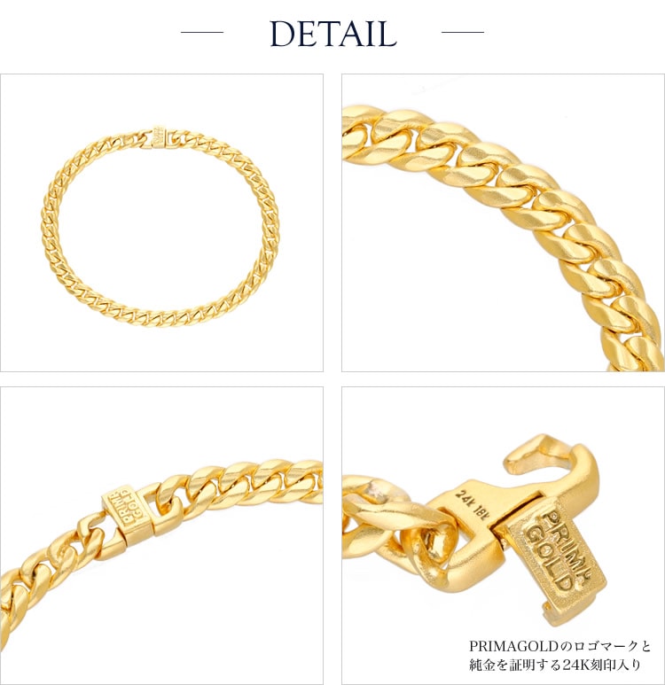 ＜メンズ＞純金ブレスレット 喜平6面カット(長20cm)