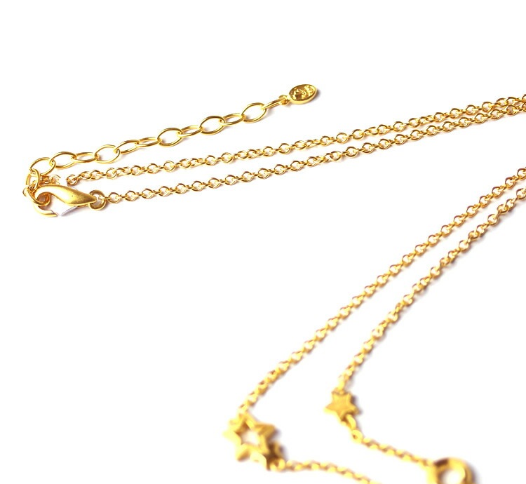 スターフラワーモチーフ 純金ネックレス