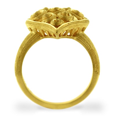 愛のメッセージを大人のデザイン 純金リング